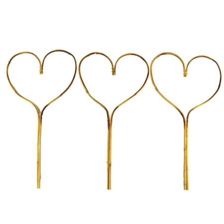Foro 24 in. Bamboo Heart Stake, 3PK FO2527885
